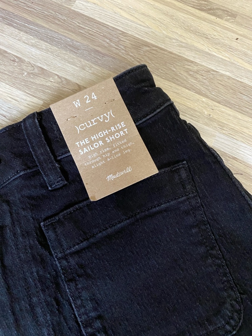 NWT MADEWELL Curvy The High Rise Sailor Short jean shorts size women’s 24 - Picture 6 of 8